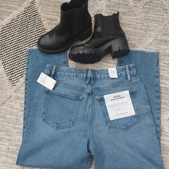 Good American Midrise Good Girlfriend Jeans - NWT size 6 /28 Inseam 25.5 - Picture 6 of 12
